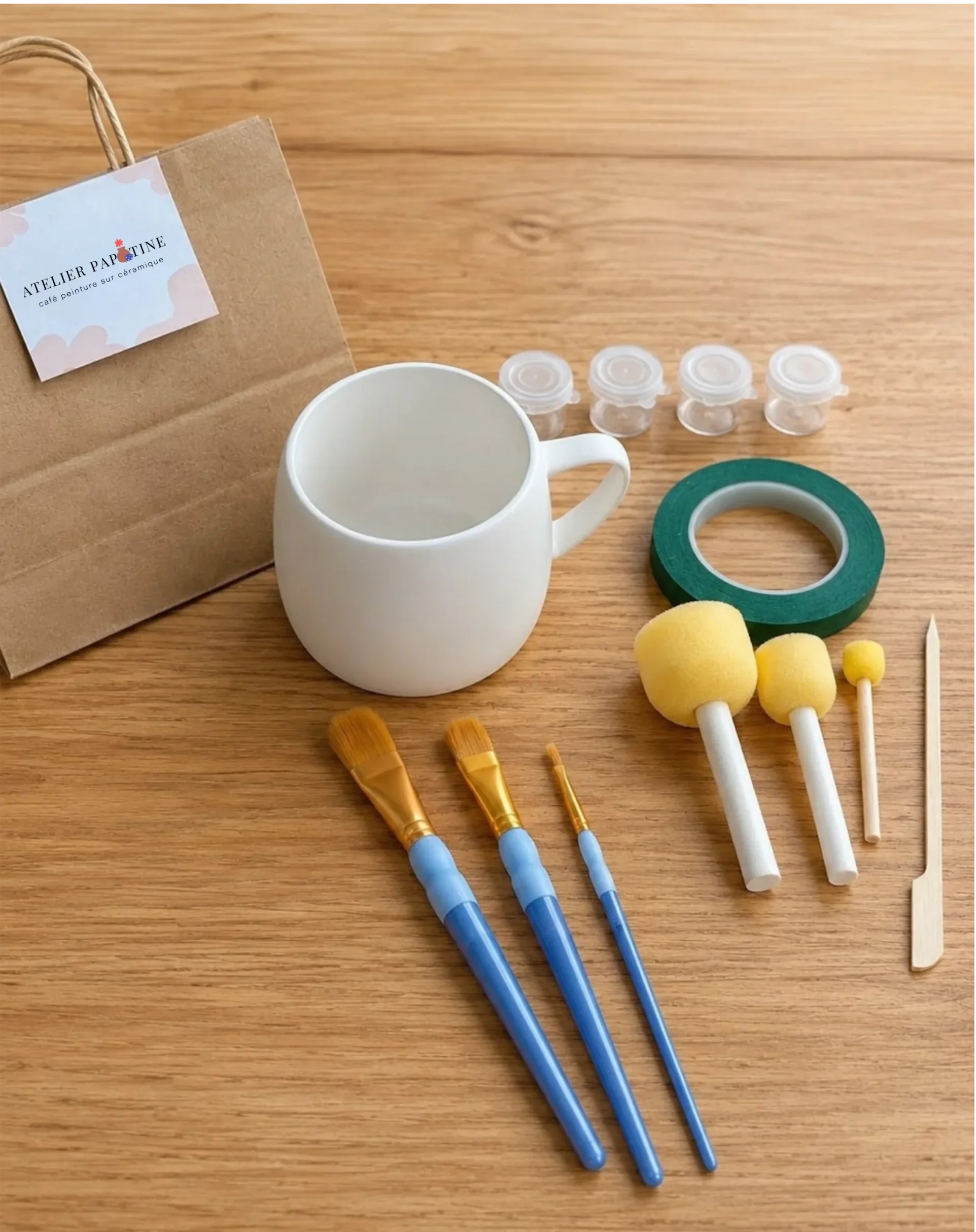 photo du kit peinture céramique à emporter