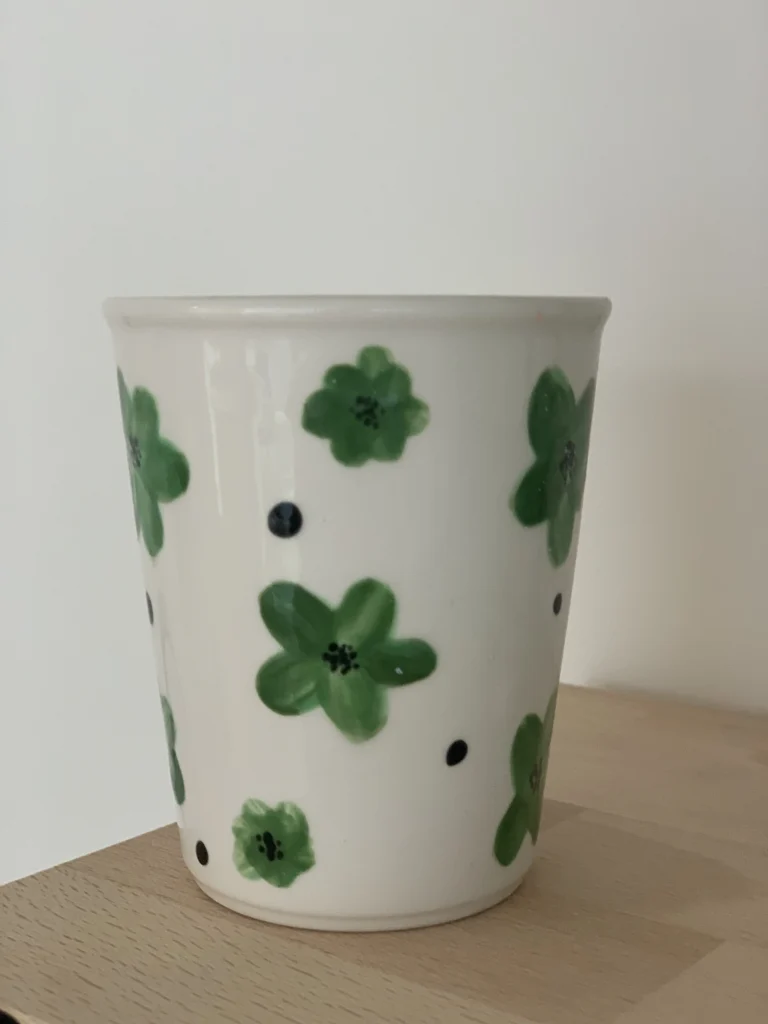 tasse céramique motif florale