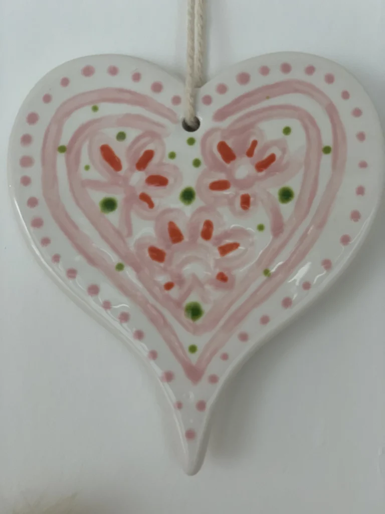 coeur décoratif en céramique