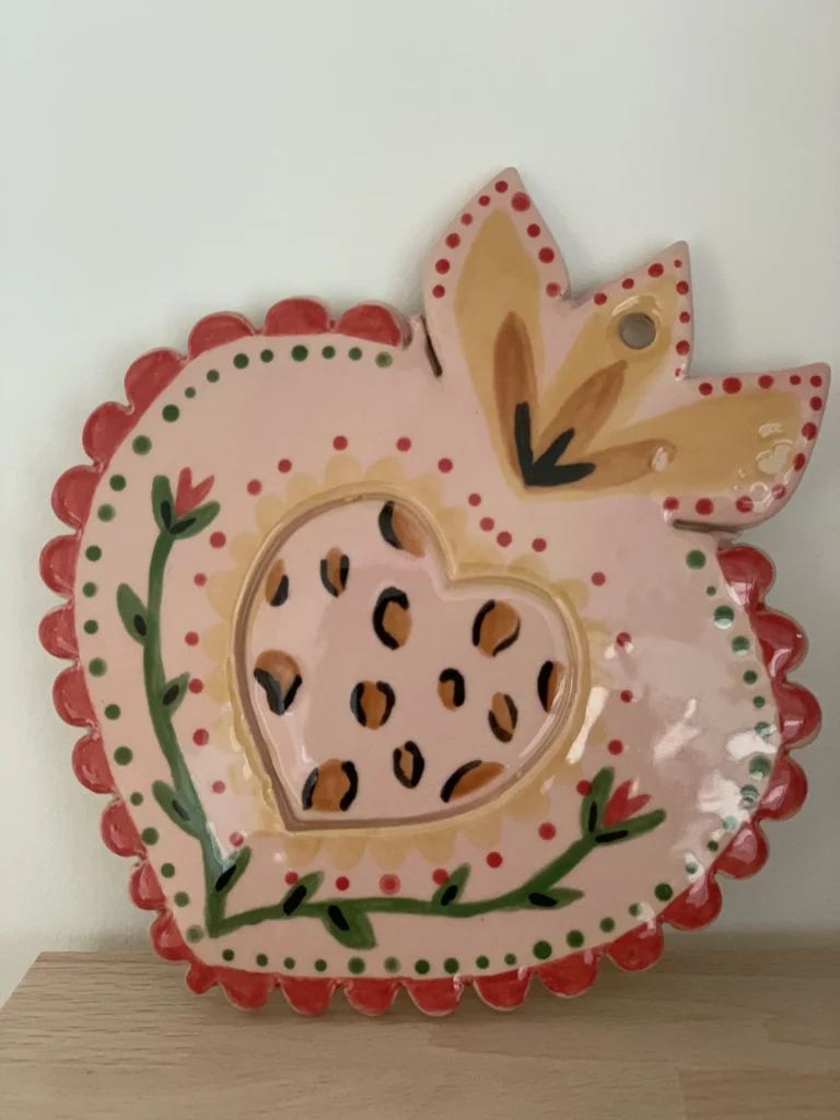 coeur décoratif en céramique