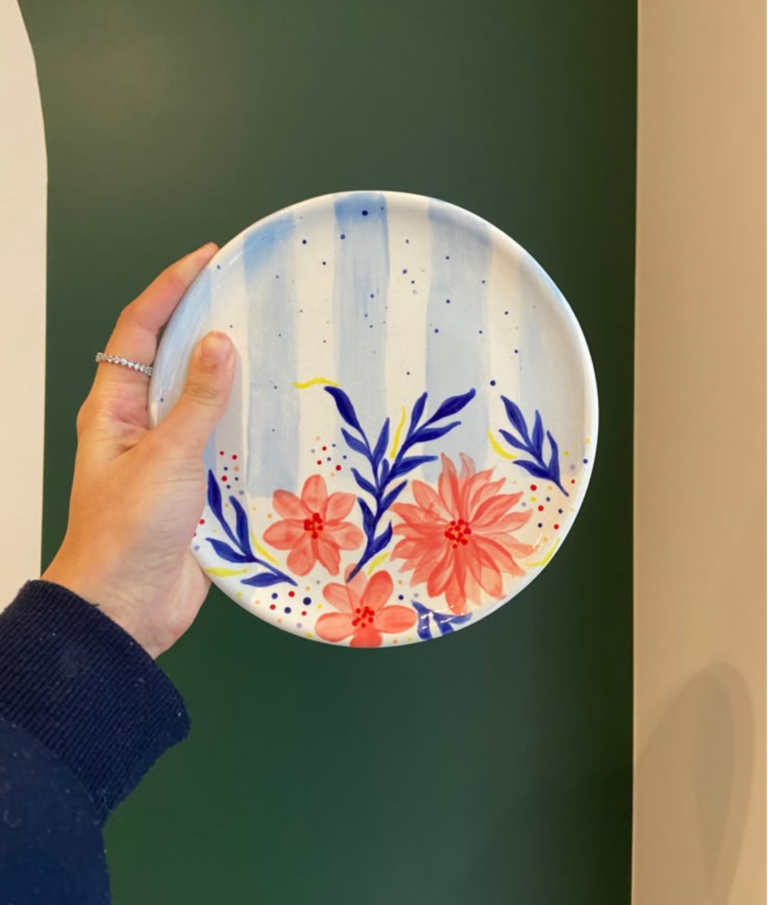 inspiration assiette peinture sur céramique